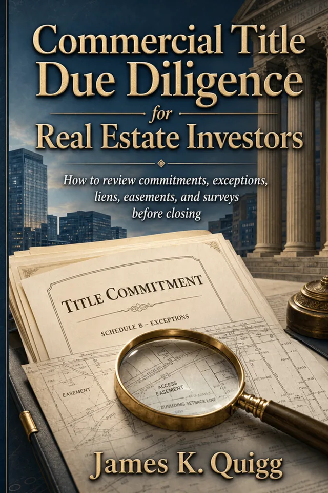 Commercial Title Due Diligence for Real Estate Investors — real book cover generated by KDP Builder